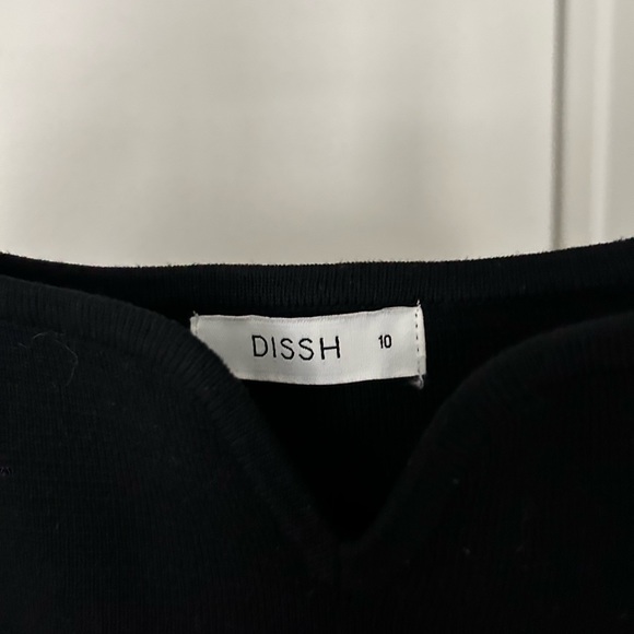 NWOT black crop top thick material - Picture 2 of 4